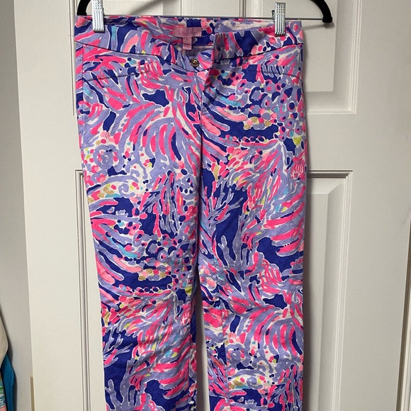 Lilly Pulitzer Shrimply chic Kelly pants size 0 - Picture 1 of 3